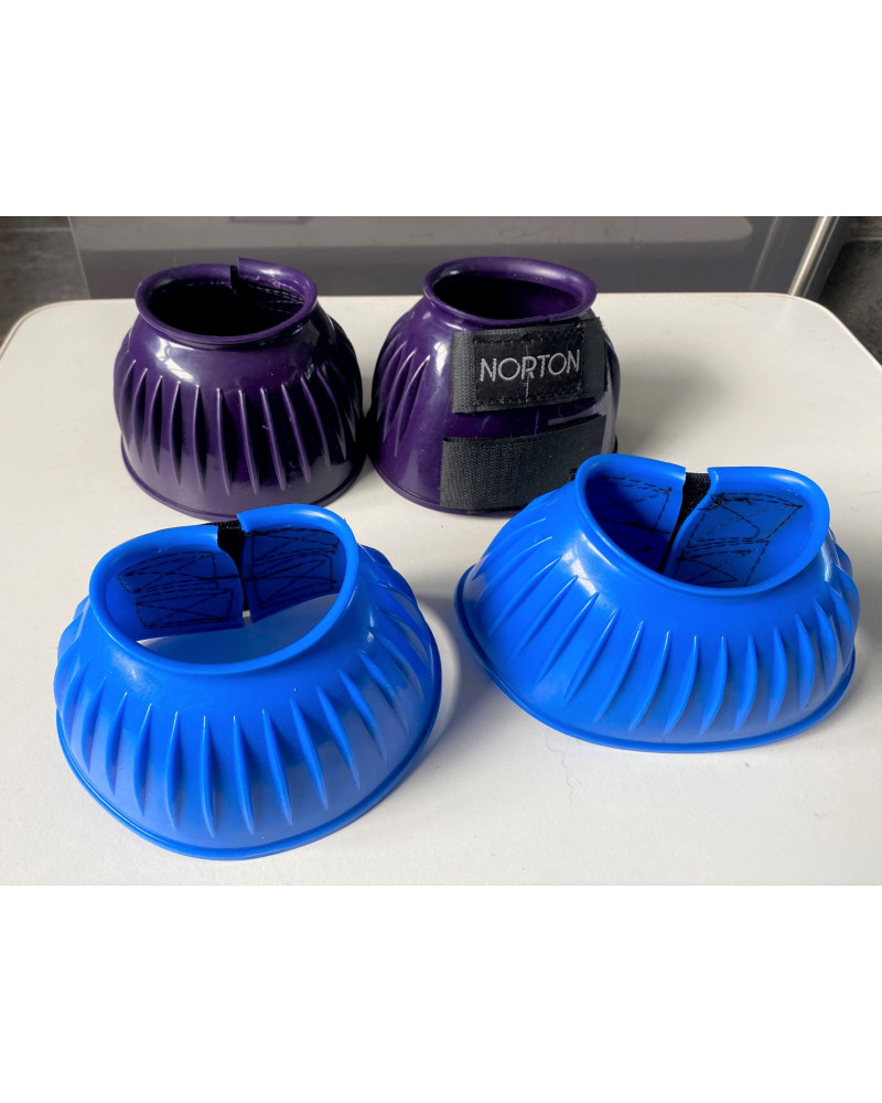 Norton rubber springschoenen, felblauw (S) en paars (M)