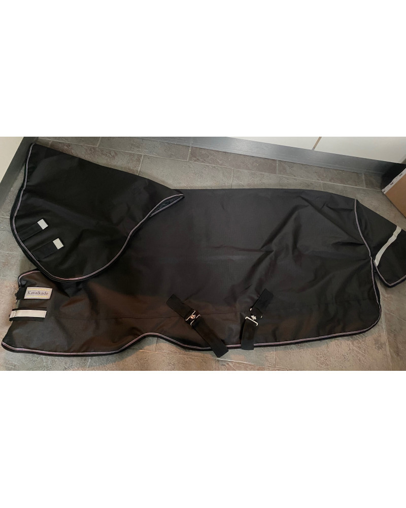 Kavalkade 0-grams outdoordeken met losse hals, Zwart