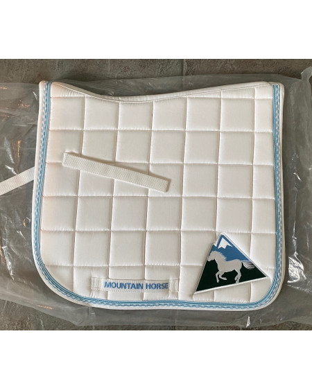 Mountain Horse zadeldek m luxe geborduurd logo, Wit