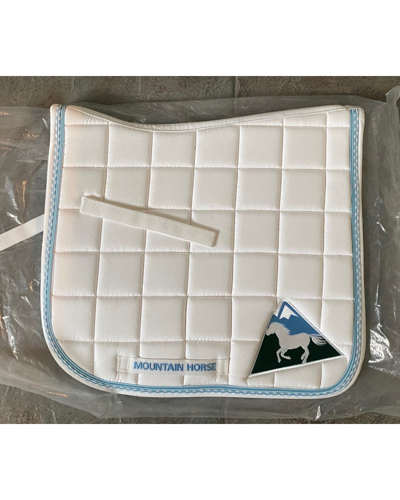 Mountain Horse zadeldek m luxe geborduurd logo, Wit