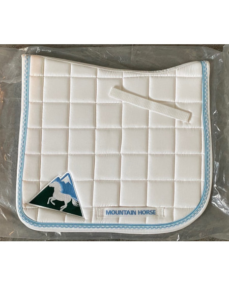 Mountain Horse zadeldek m luxe geborduurd logo, Wit