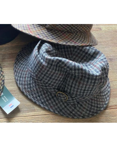 Horka Sportieve Hoed Globetrotter, Grijs/Bruin/Zwart geruit