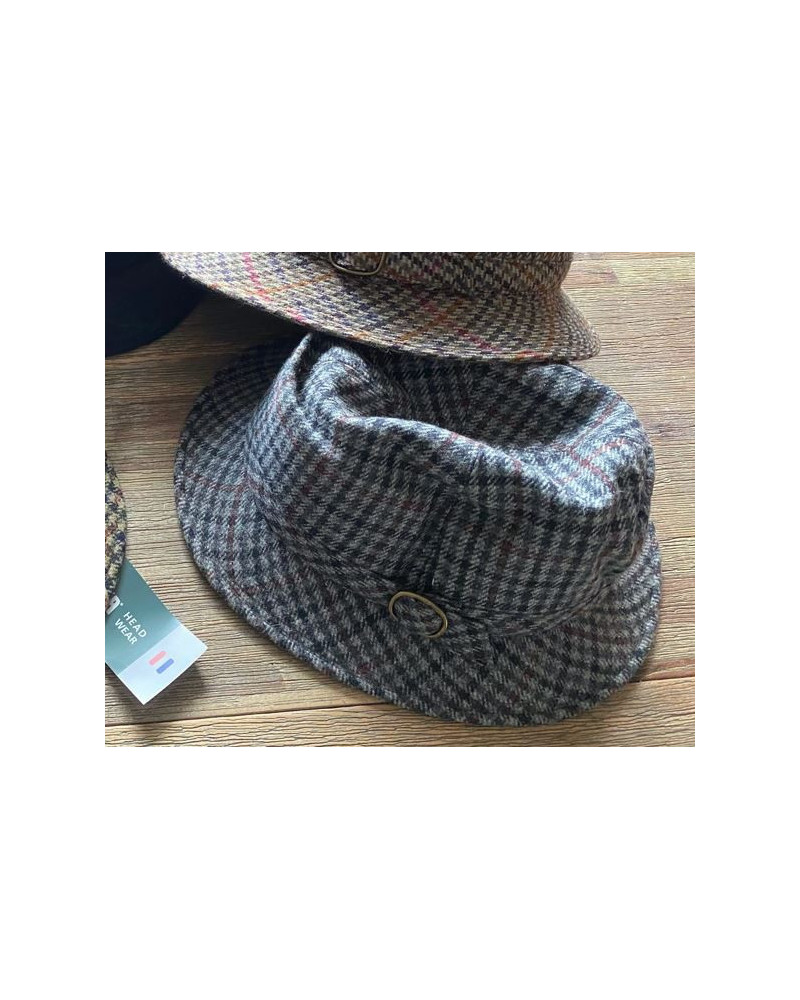 Horka Sportieve Hoed Globetrotter, Grijs/Bruin/Zwart geruit