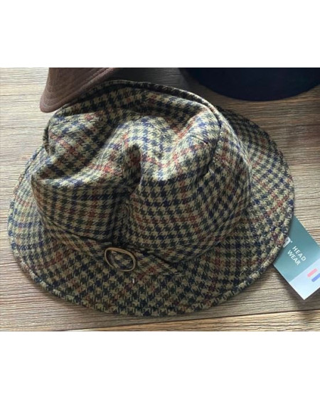 Horka sportieve hoed Globetrotter, camel/zwart/groen/roestbruin geruit