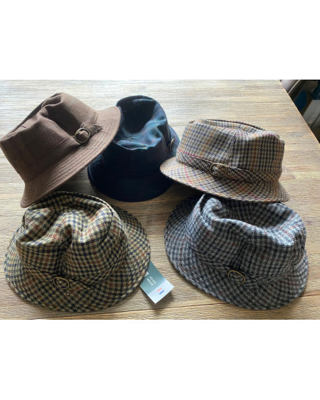 Horka sportieve hoed Globetrotter, camel/zwart/groen/roestbruin geruit