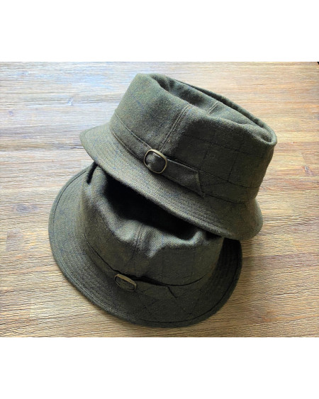 Horka sportieve hoed Globetrotter, Olijfgroen geruit