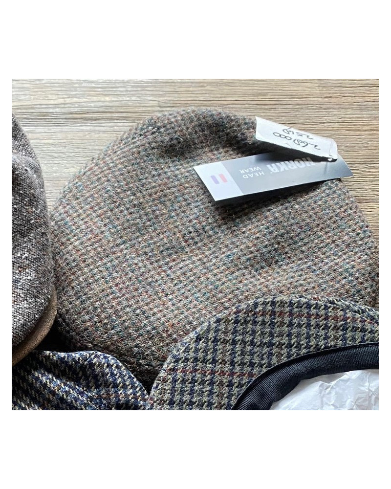 Horka decoratieve geruite pet, beige/groen/bordeaux/bruin/wit geruit