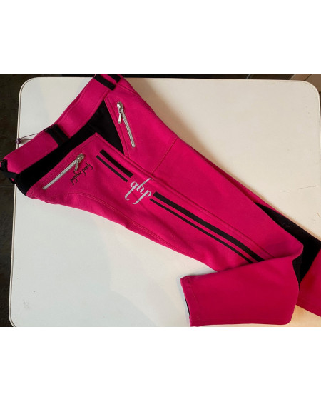 QHP rijbroek Jr. Jamie, Fuchsia/Zwart