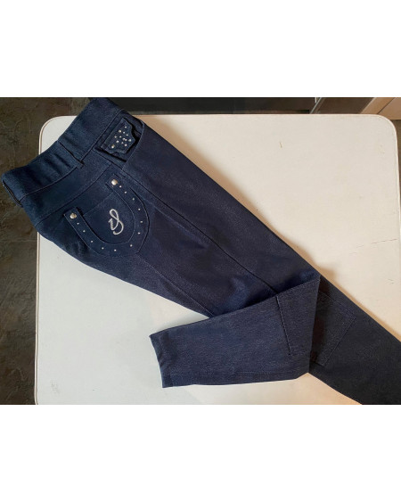 Imperial Riding rijbroek Sparkling Kneepatch, Denim Navy