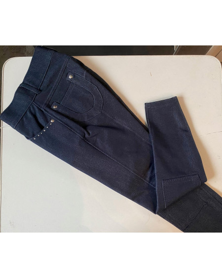 Imperial Riding rijbroek Sparkling Kneepatch, Denim Navy