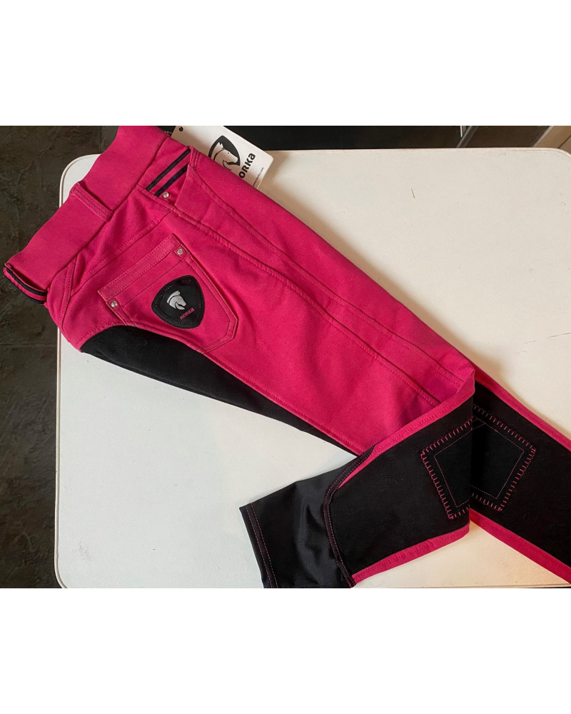 Horka Jr. rijbroek Riviera Elasta, Rose Pink