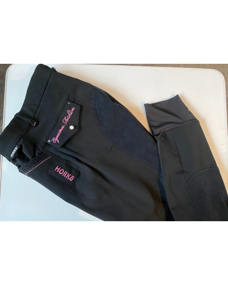 Horka Jr. rijbroek Stardust Elasta, Zwart