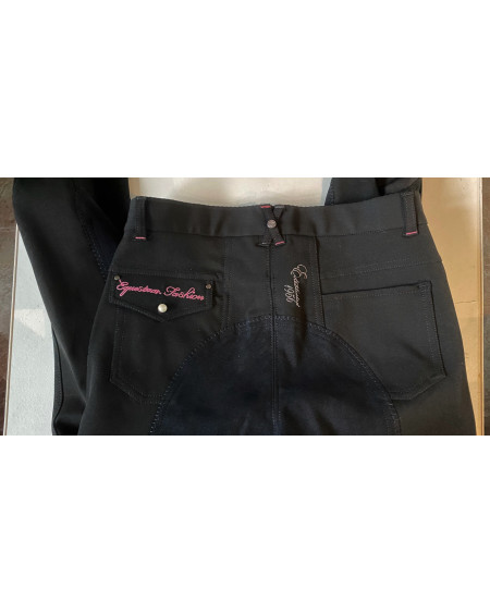 Horka Jr. rijbroek Stardust Elasta, Zwart