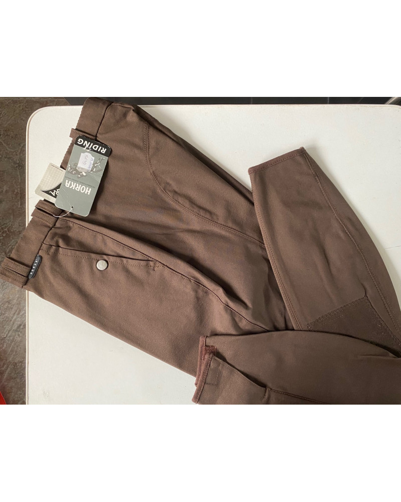 Horka rijbroek Sprinter, kunstl. kniestuk, Bruin