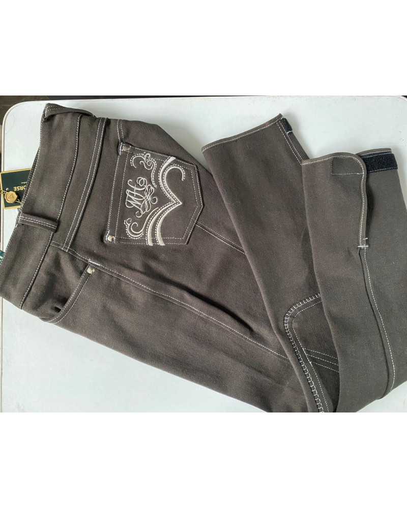 Mountain Horse rijbroek Jessie TK, stofknie, Earthyolive