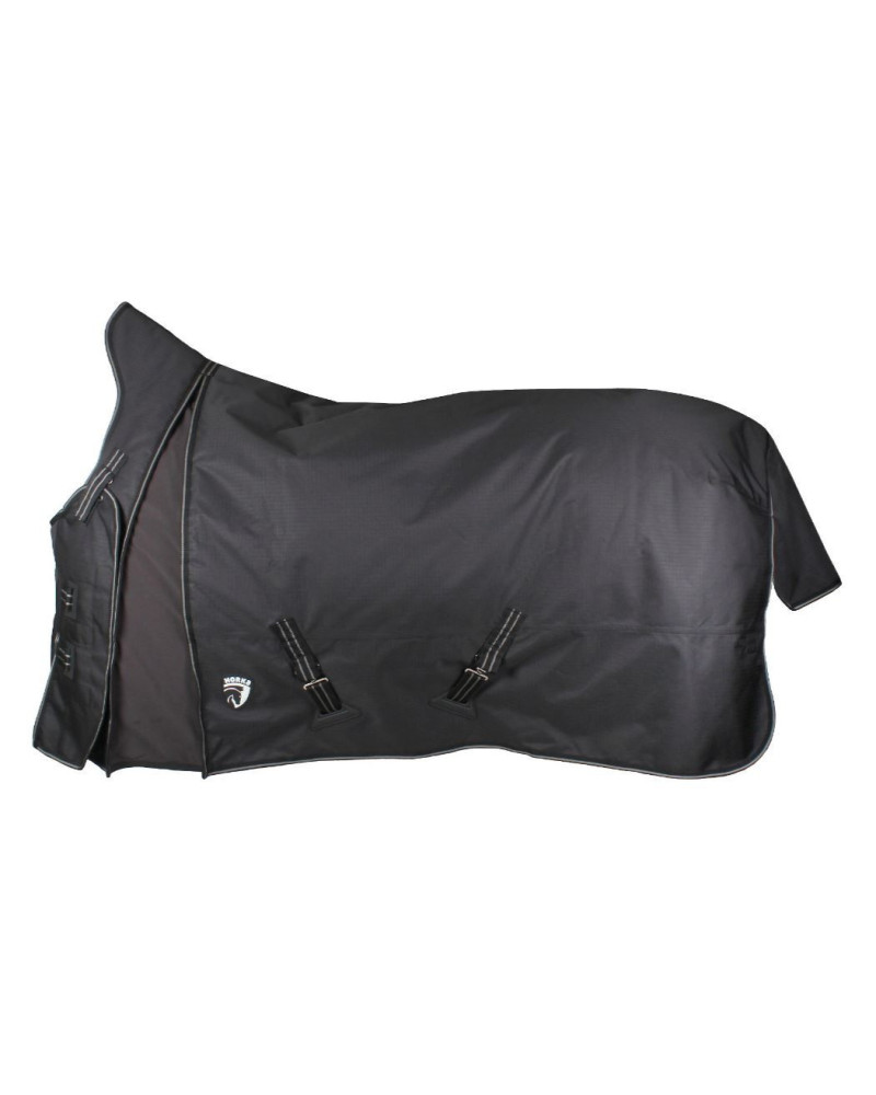 Horka 300gr winterdeken 600D met softshell, halfhoge hals, Zwart