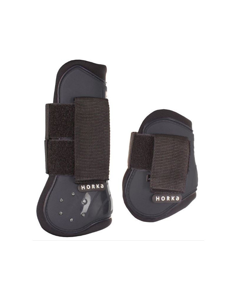 Horka PVC beenbeschermerset Strass, set van 4, Zwart