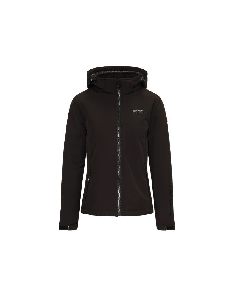 Nordberg Shirley padded softshell jas, Zwart