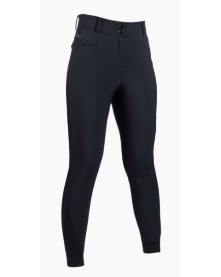 HKM Verwarmde rijbroek Keep Warm Style, Siliconen zitvlak, Zwart