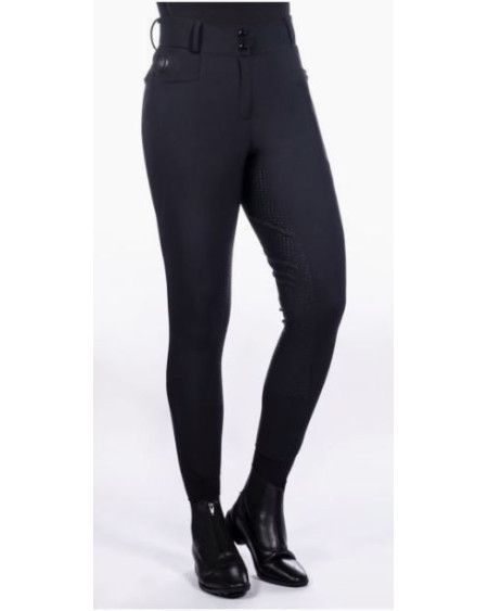 HKM Verwarmde rijbroek Keep Warm Style, Siliconen zitvlak, Zwart