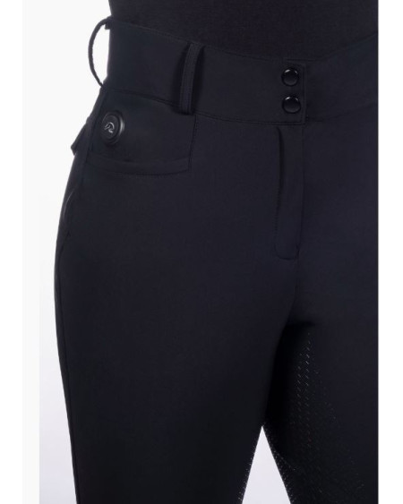 HKM Verwarmde rijbroek Keep Warm Style, Siliconen zitvlak, Zwart