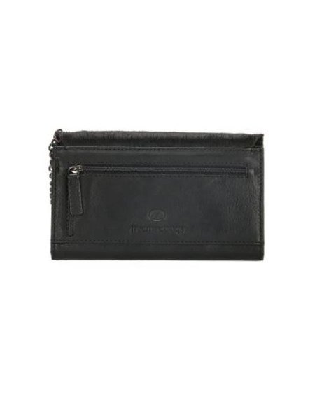 MicMacBags Mendoza portemonnee m telefoonvak 20066, vacht/leer, Zwart