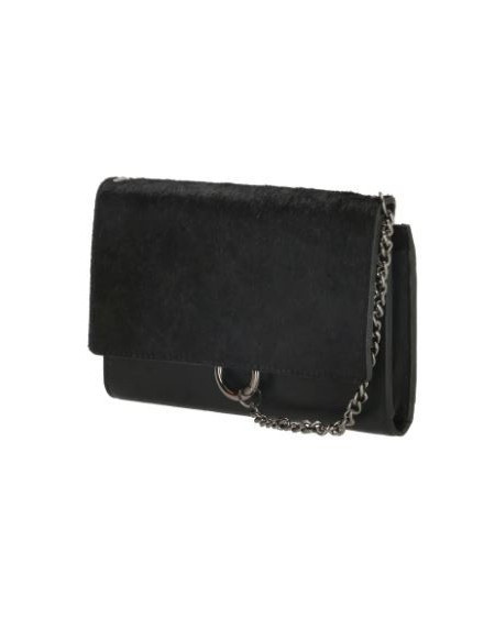 MicMacBags Mendoza portemonnee m telefoonvak 20066, vacht/leer, Zwart