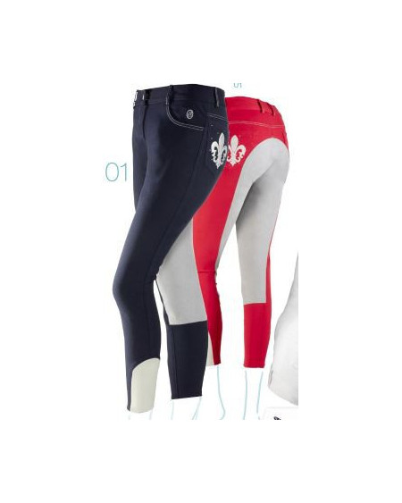 Imperial Riding rijbroek Lily Love Full Seat, Rood/grijs