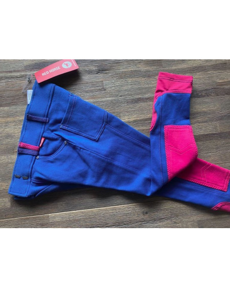 Red Horse Jr rijbroek Carmen Slim Fit, Kobalt