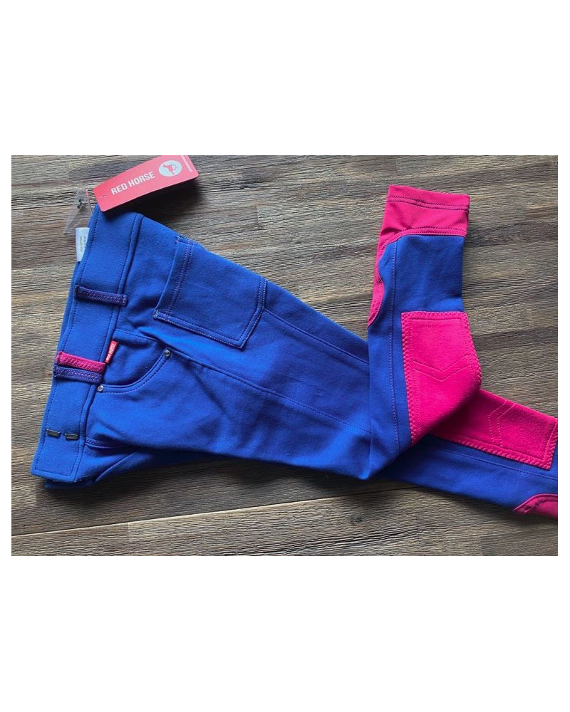 Red Horse Jr rijbroek Carmen Slim Fit, Kobalt