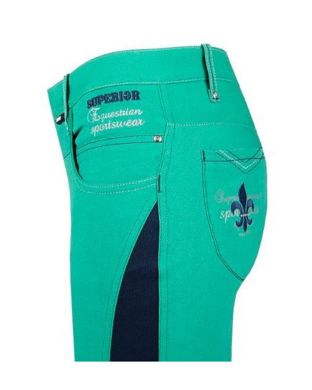 Horka Rijbroek Rimini Elasta, Siliconen Knie, Mint Green