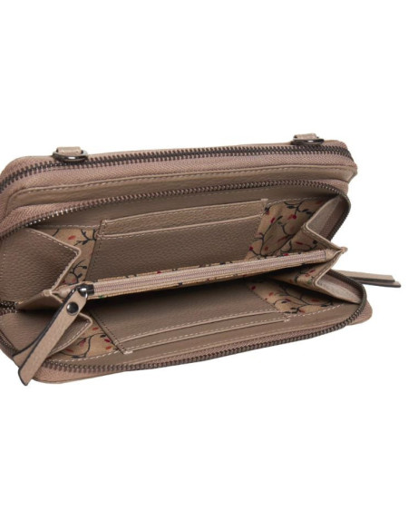 Mira Luna MIO Portemonnee Carpi L Met Telefoonvak, Taupe