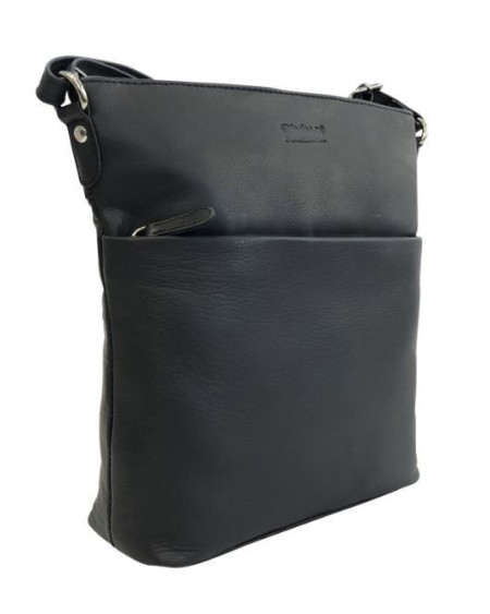 MONA Cinino leren Crossbody tas 1420-5, Donkerblauw