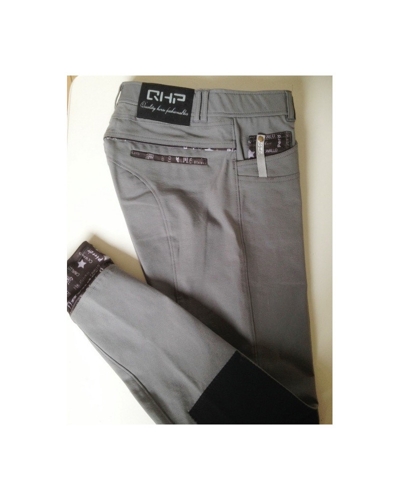QHP rijbroek, grijs