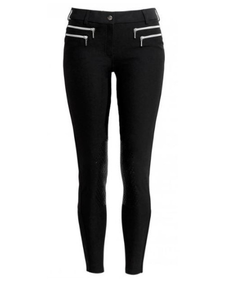 Mountain Horse Amy GTK Rijbroek met siliconen kniestukken, Zwart