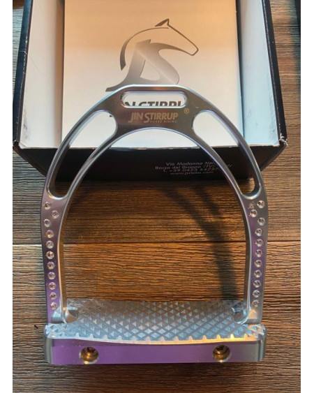 Jin Stirrup Dressage Swarovski stijgbeugels, Zilver