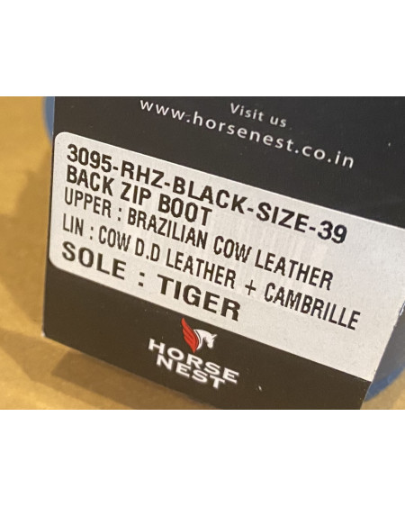 Horze Nest jodhpur leer met neopreen 3095-RHZ, Zwart