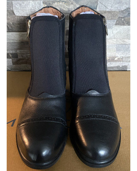 Kavalkade softleder jodphur met neopreen wreef, Zwart