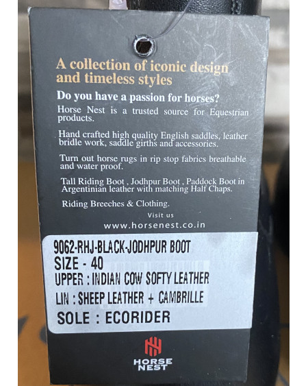 Horse Nest rundleren jodhpurs 9062-RHJ, Zwart