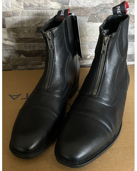 Horse Nest leren jodhpurs met rits voor 9072-RHZ, Zwart