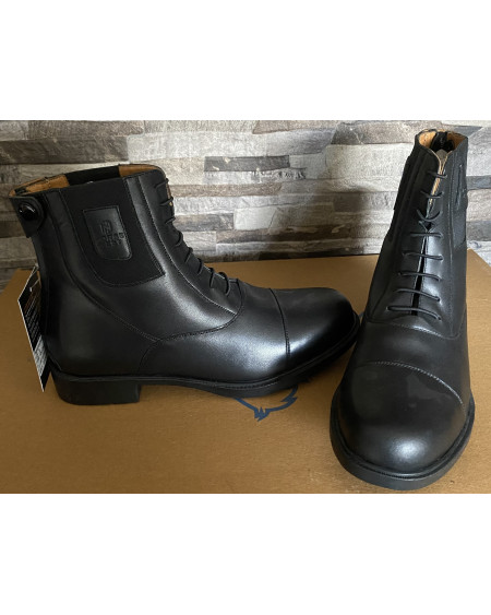 Horse Nest Leren Jodhpur M Elast. Veter en rits achter, 9068-RHZ, Zwart