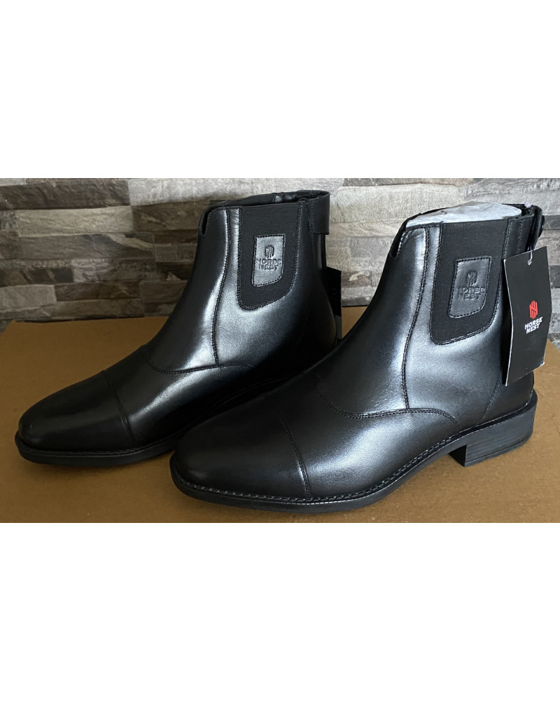 Horse Nest leren jodhpurs met rits achter 9091-RHZ, Zwart