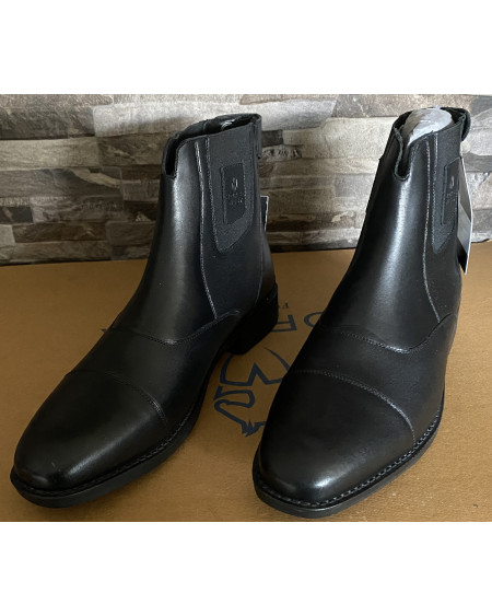 Horse Nest leren jodhpurs met rits achter 9091-RHZ, Zwart