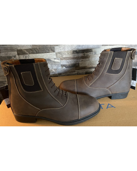 Horse Nest nubuck leren jodhpurs met rits achter en elast. veter voor 9068-RHZ, Donkerbruin