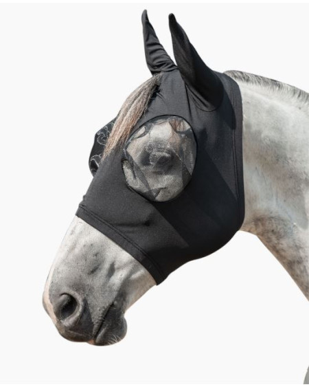 HKM vliegenmasker Elastic, Zwart