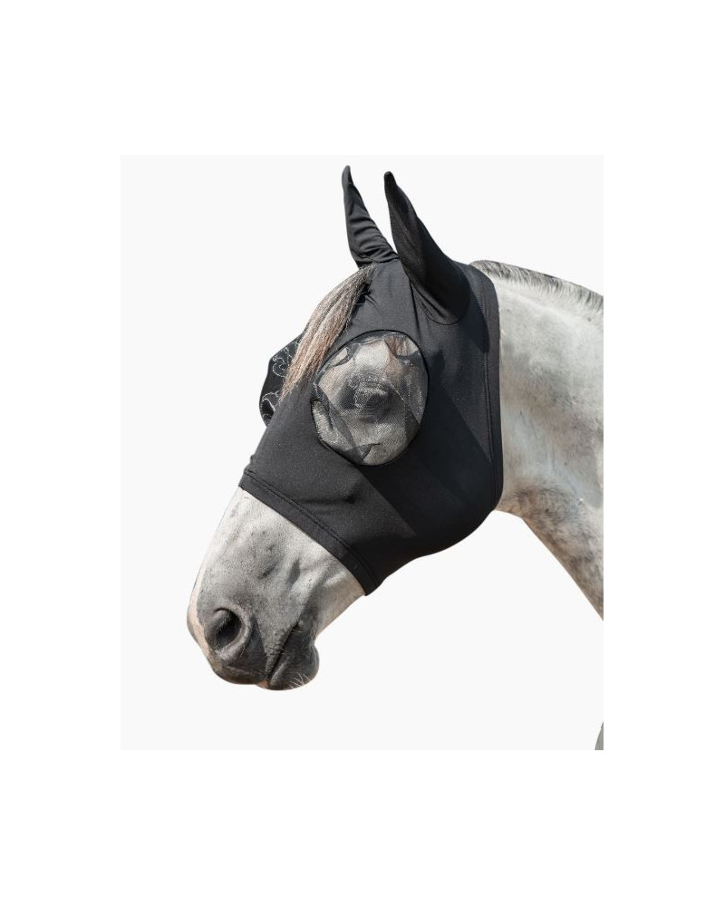 HKM vliegenmasker Elastic, Zwart