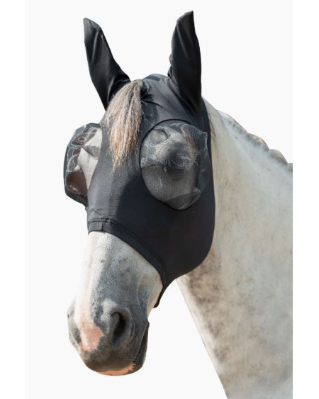 HKM vliegenmasker Elastic, Zwart