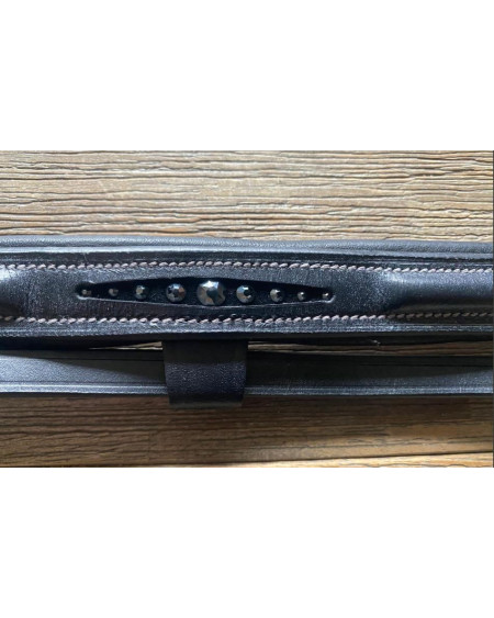 Kavalkade Neusriem M Bling, Zwart (Contrasterend Stiksel)