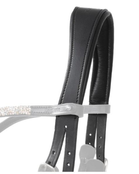 Kavalkade kopstuk voor IJslander hoofdstel Aradis, Zwart