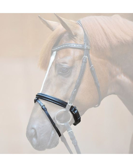 Kavalkade aansnoerneusriem m zachte padding, Zwart